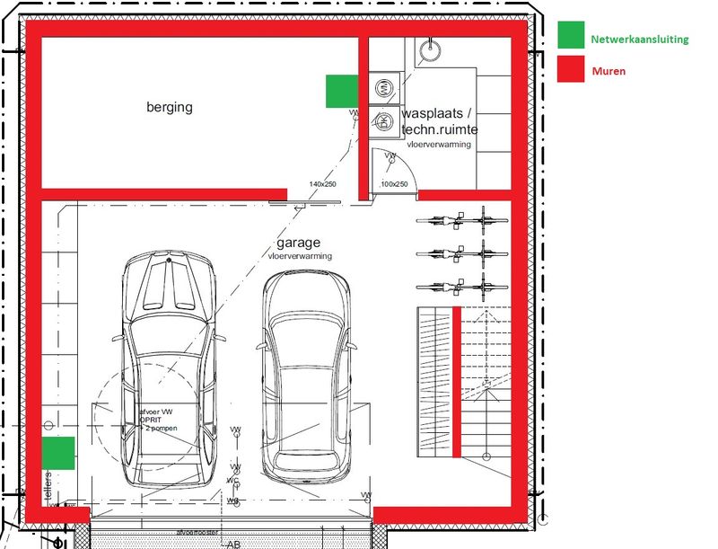 Netwerkaansluiting kelder