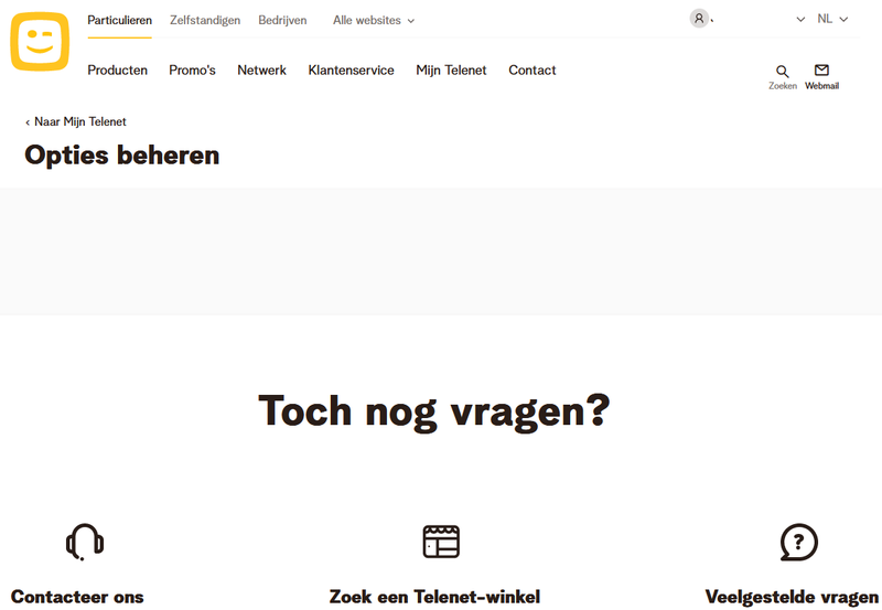 Telenet opties beheren.png Dit is de webpagina die ik te zien krijg wanneer ik mijn opties wil beheren...