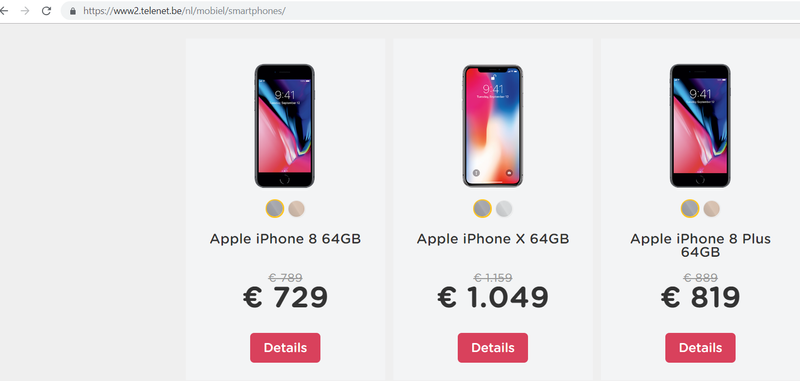 Apple iPhone 8 plus 64GB is model rechts