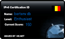 IPv6 Certification Badge for bertenvdb