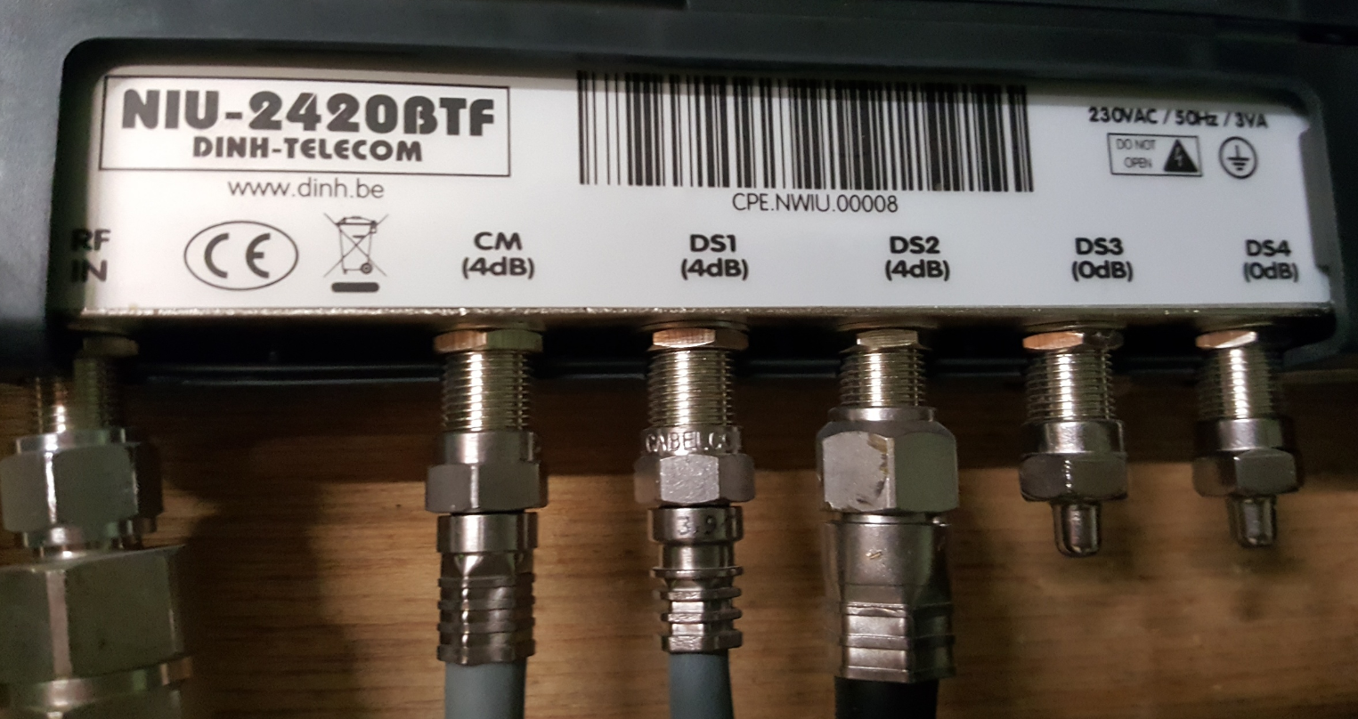 NIU-2420BTF aansluiting: connector en 0DB? - Pagina 2 -